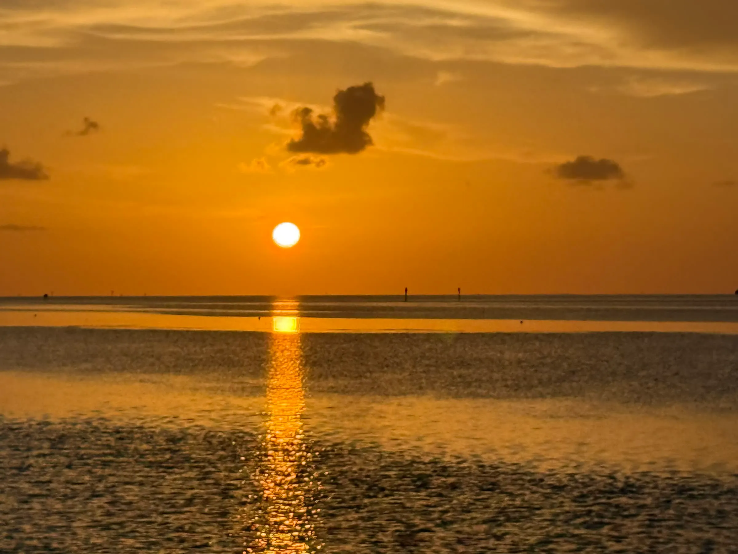 The sun setting over Florida Bay off Islamorada